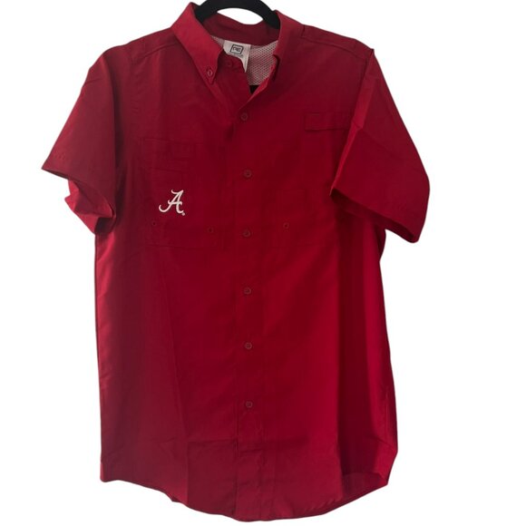 Men's‎ NWOT ProEdge Alabama Crimson Tide Red Shortsleeve Shirt Size Small - Picture 1 of 3
